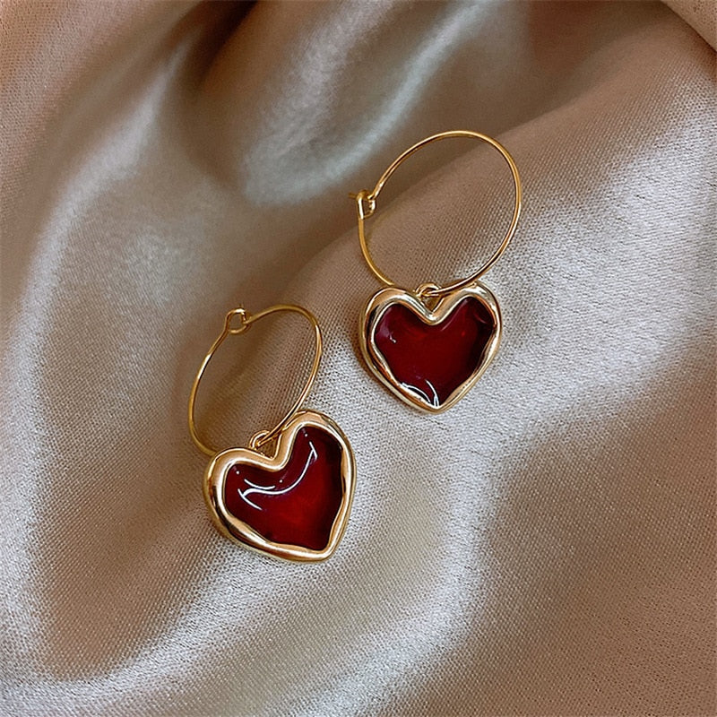 Autumn Winter New Brown Earrings Vintage Matte drop Earrings for women Metal Fashion Statement Dangle Earring 2025 Trend Jewelry