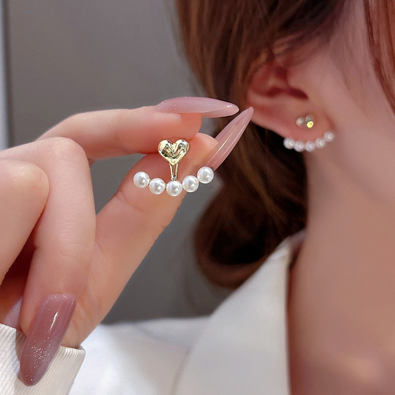 Simple Black White Irregular Polyhedron Pendant Small Earrings 2025 New Girl Unusual Earrings Fashion Korean Jewelry For Woman