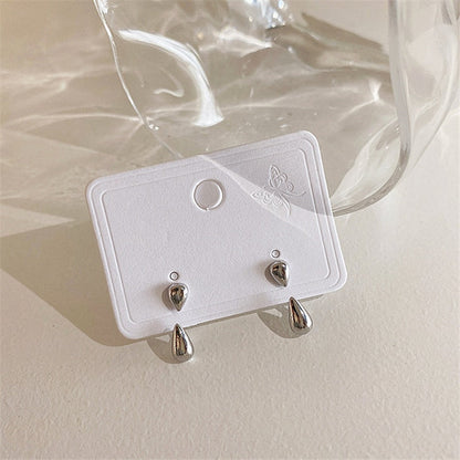 Cute Korean Earrings Heart Bling Zircon Stone Rose Gold Color Stud Earring for Women Fashion Jewelry 2025 New Gift