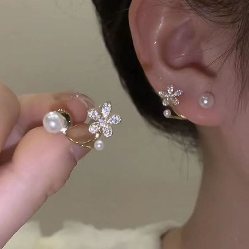 Simple Black White Irregular Polyhedron Pendant Small Earrings 2025 New Girl Unusual Earrings Fashion Korean Jewelry For Woman